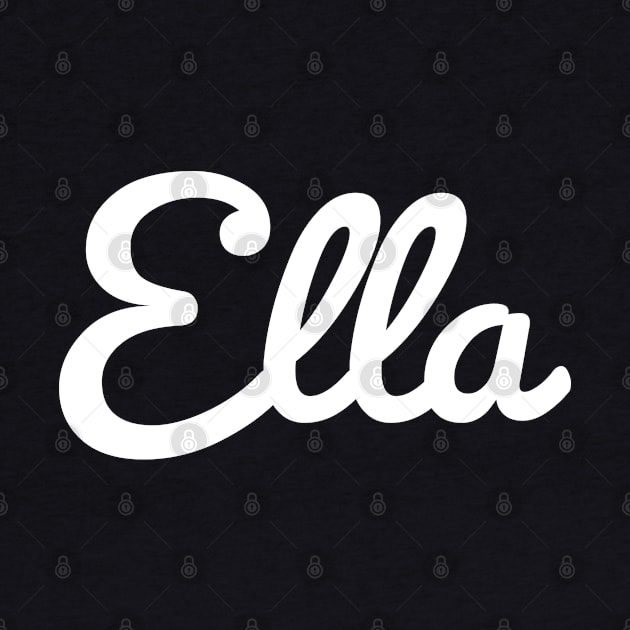 Ella Typography White Cursive Script by ellenhenryart